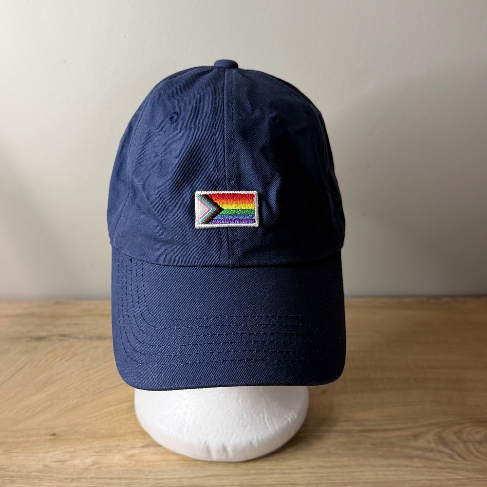 Chubbies Dad Hat Navy‎ Blue Rainbow Pride Flag Embroidered Cotton Adjustable